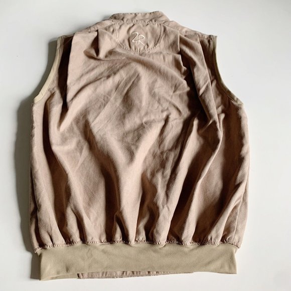 Zero Restriction NWT Classic Microsuede Golf Vest Taupe Tan MSRP $150+ Sz Small - Picture 2 of 10